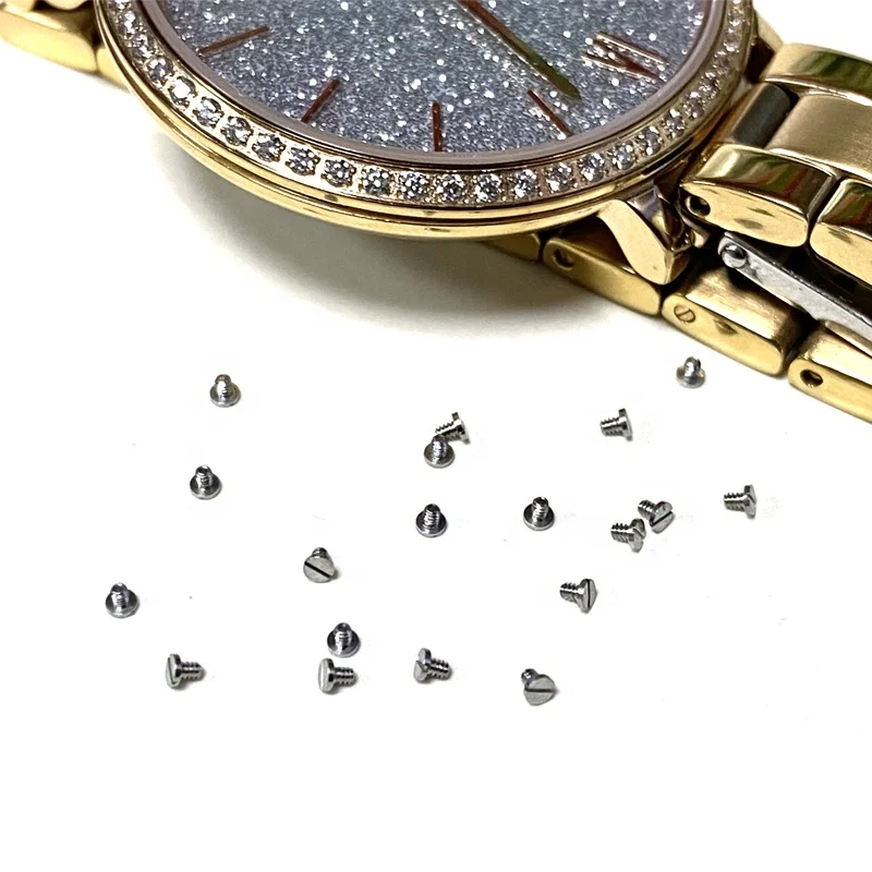 Custom ultra low profile head slotted 0.8mm 1mm micro small mini precise electronic screw for watch