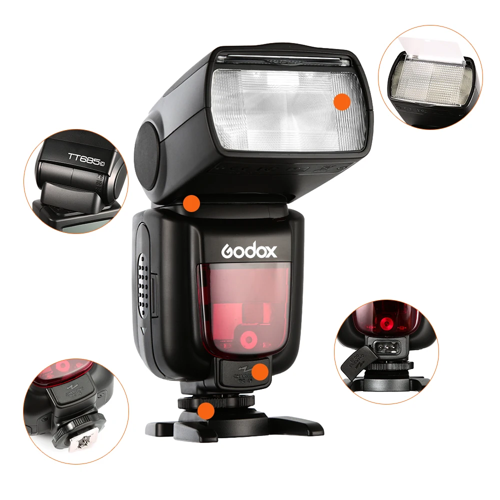Godox 2.4G TT685C TT685-C HSS TTL GN60 1/8000 Camera Flash Speedlite For Canon EOS 5D 6D 7D 70D 700D 80D 800D 60D 600D Camera