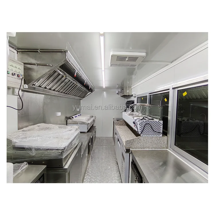 Ice Cream Truck Pizza Coffee Cart Catering Concession Trailer BBQ Vintage Food Truck With Full Kitchen
