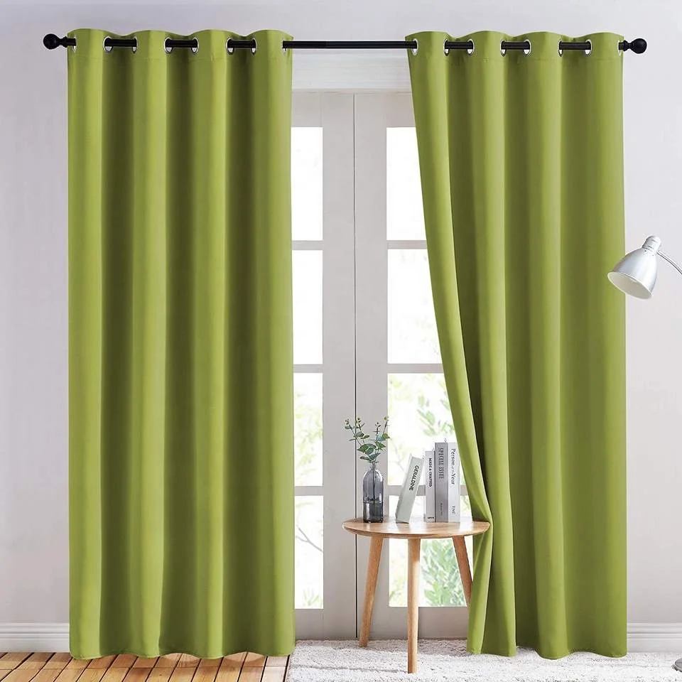 Blackout Curtains Back Tab and Rod Pocket Curtains 2 Panels