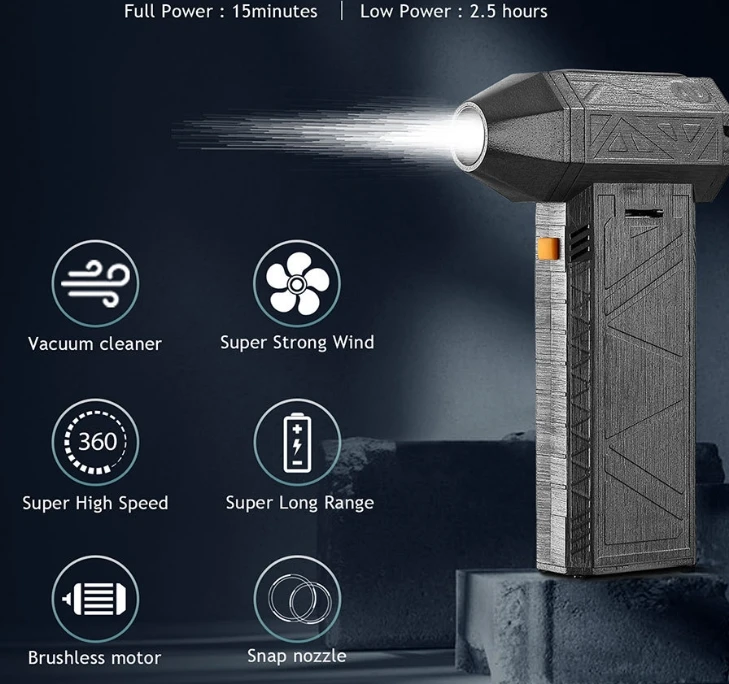 Turbo Fan Portable Mini Turbo Fan Vertical Small Wind Turbine for Car Mini Turbine Jet Fan