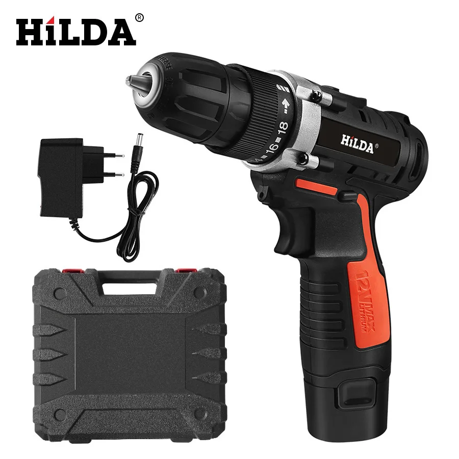 Компактная электрическая ручная дрель с перезаряжаемым литий-ионным аккумулятором 12 В, большей мощностью, увеличенным сроком службы батареи