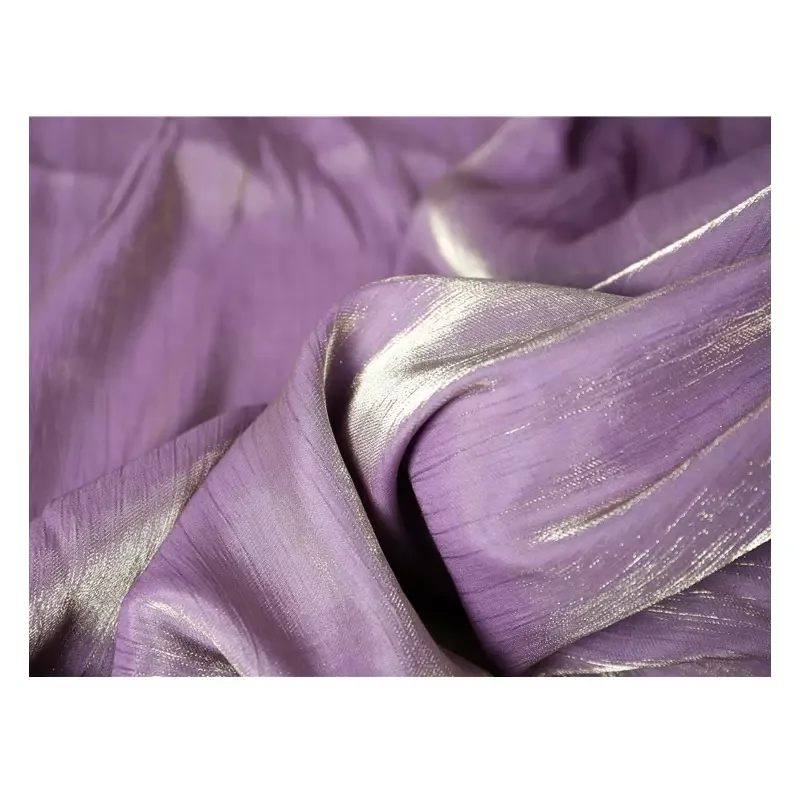Glass silk satin texture fabric gradient elastic skirt clothing fabric glossy, vertical, wrinkle resistant