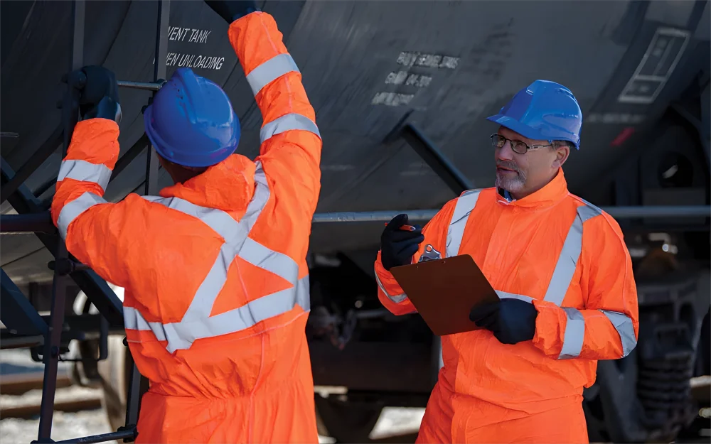 Customized Disposable Waterproof Chemical SF Non Woven High Visibility Coverall