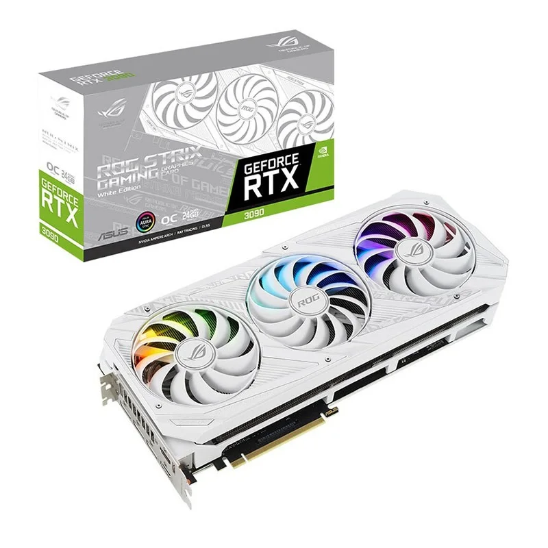 ASUS 3090 Rog Strix белый видеокарты RTX 3090 Vision Nvidia ROG Strix GeForce RTX 3060 3070 3080 3090 Ti 24G видеокарты
