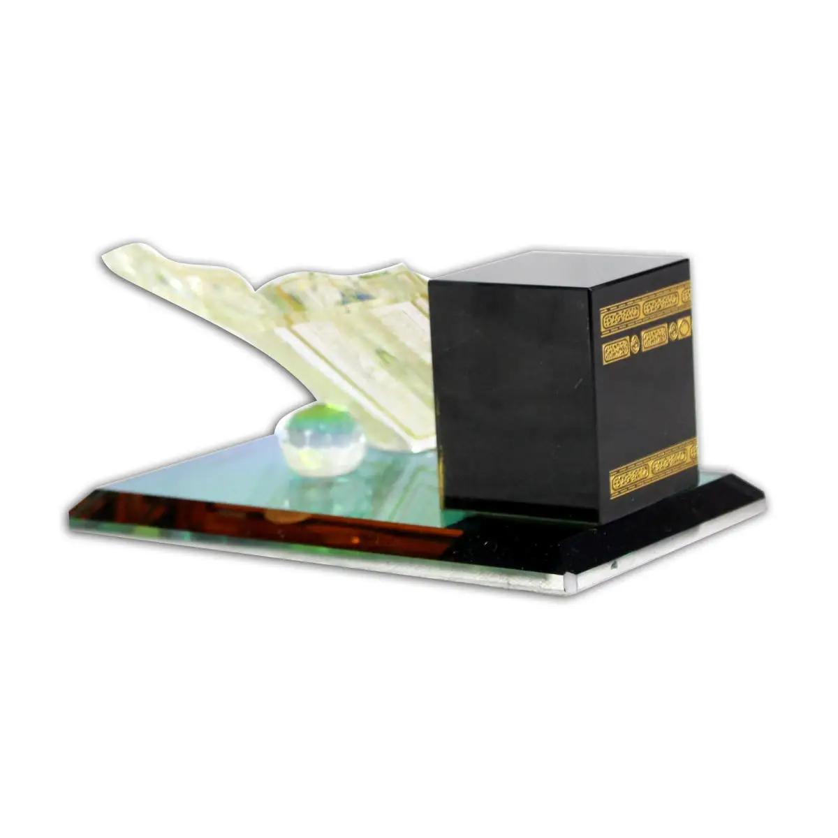 2023 New Design Kaaba and Koran Chapter I Crystal Glass Islamic Style Muslim Ornaments