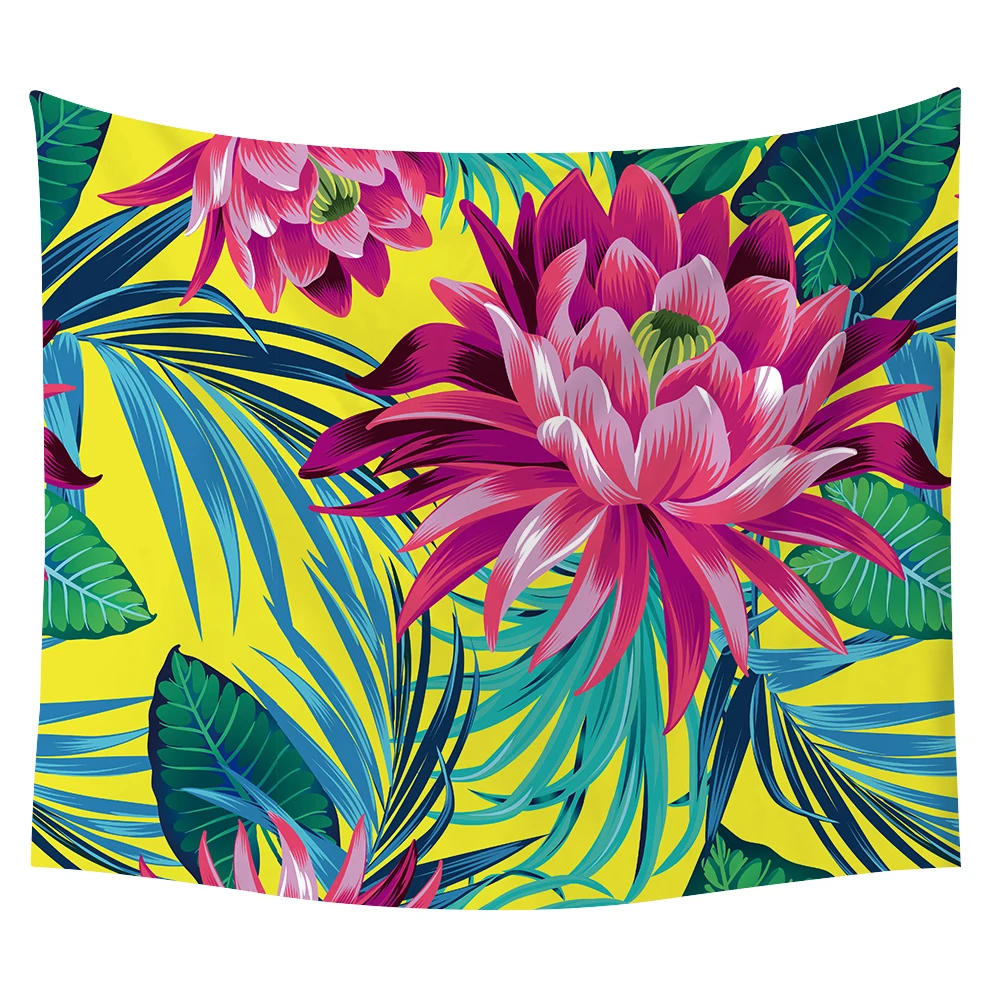 Large Green Leaves Tropical Palm Tree Leaves Decor Tapestry Wall Hanging Decor Tapestry Abstract Art Wall Decoration Blanket