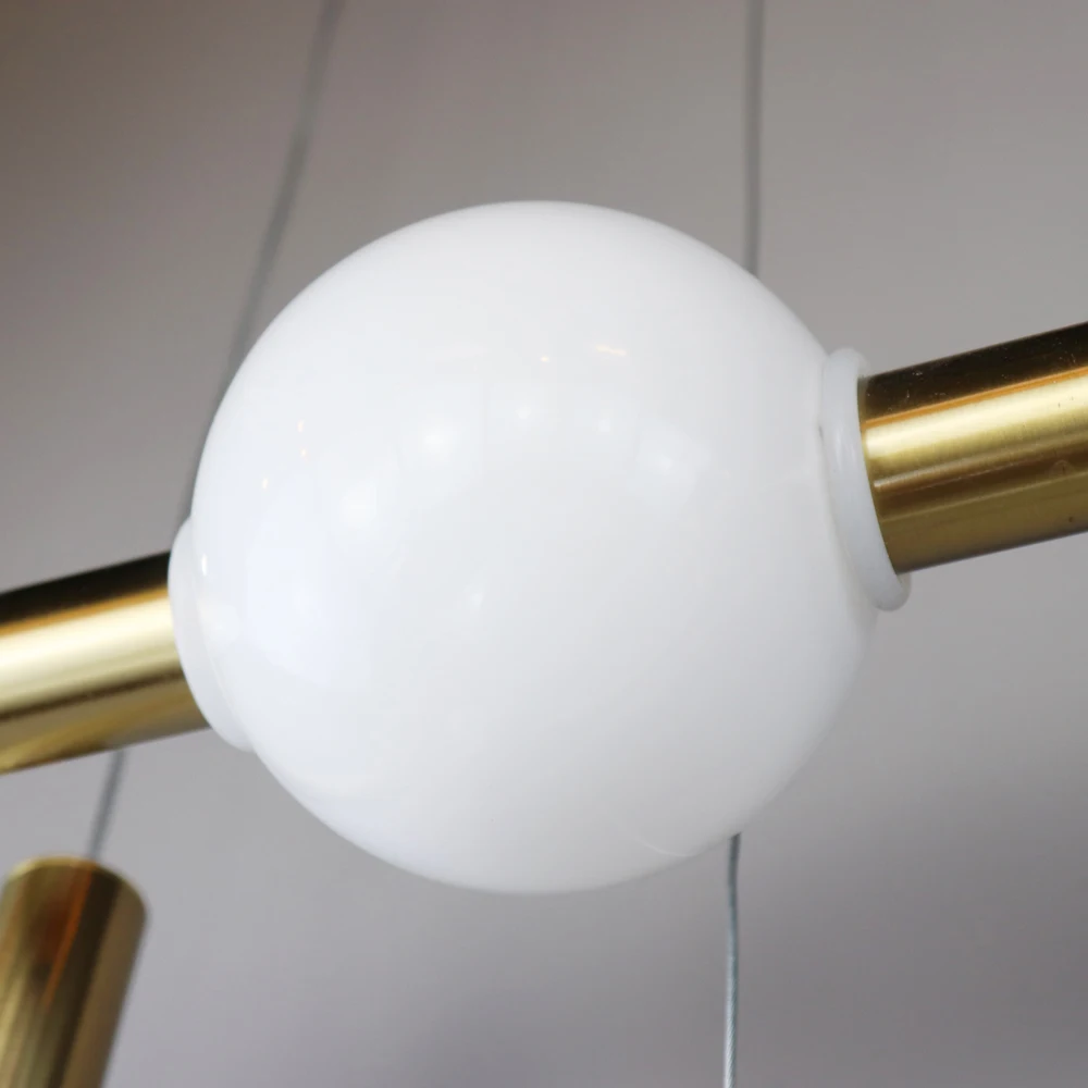 
Zhongshan Post Modern Home Decor Glass Tube Vertical Level Hanging LED Chandelier Pendant Light for Hotel Showroom 