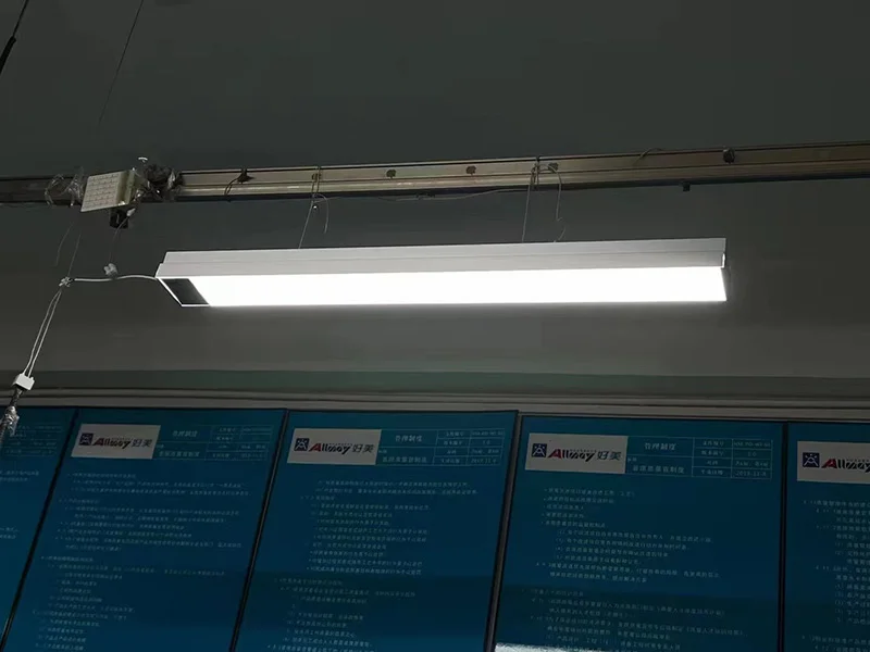 100mm Width 1M NO Cable Tray Linkable LED linear aluminum profile strip light for Basement parking lot garage