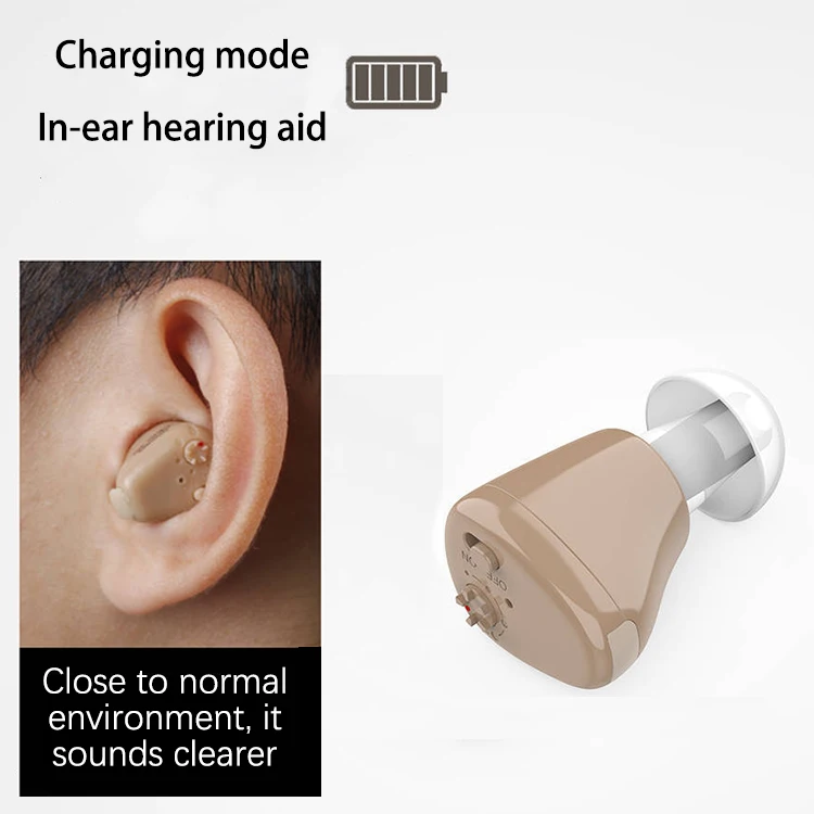 Up to 10 channels rechargeable CIC digital abs case hearing aids ear