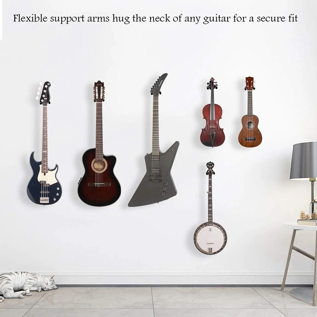 Metal OEM Hot Sale +sponge Guitar Hanger Hook Wall Mount Stand Logo