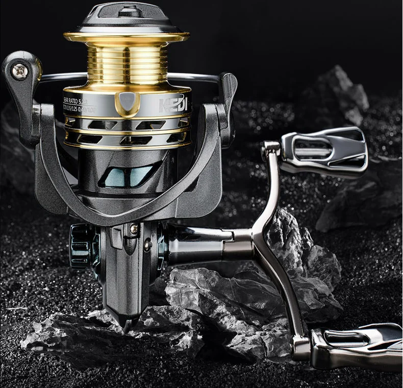 Powerful Spinning Reel Lightweight Saltwater Spinning Double Rocker Fishing Reel Sea Rod Casting Rod Spinning Wheel Fishing Reel