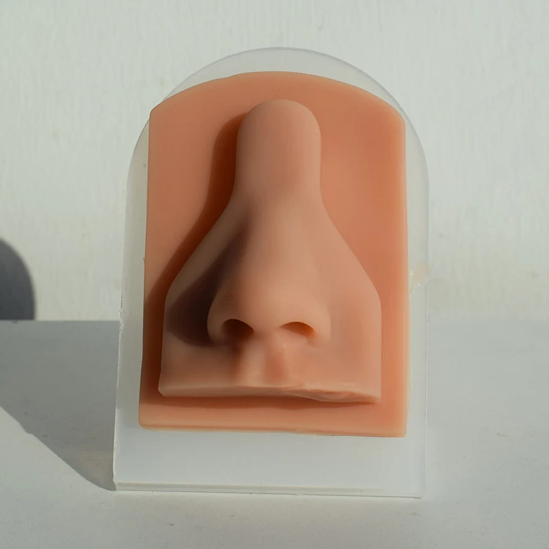 Можно повторно использовать мягкую силиконовую гибкую 3D-модель уха носа для пирсинга кольцо ювелирный дисплей Модель практики