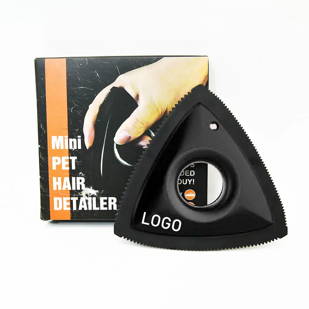 Mini Pet Hair Remover Triangle Great For Bedding Couch Car Interior Detailing Home Furniture Handheld Professional Reusable Fur