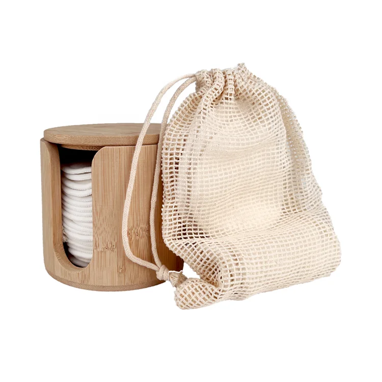 Оптовая продажа, экологически чистые подушечки для снятия макияжа, многоразовые хлопковые круглые косметические подушечки для путешествий, для глаз и лица