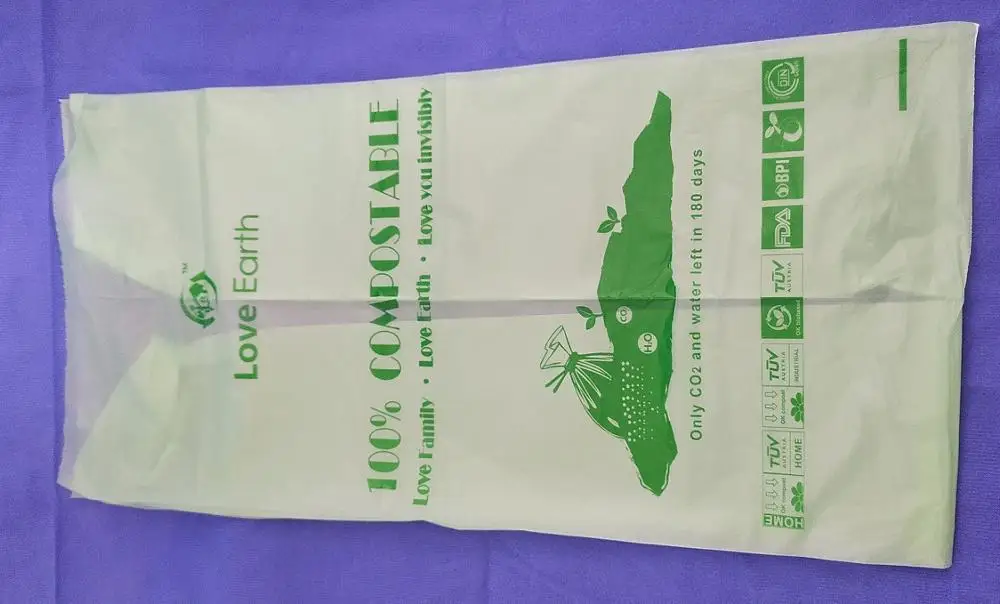 100% Biodegradable Industrial Bags Medical Industry Packing Plastic Garbage Bags