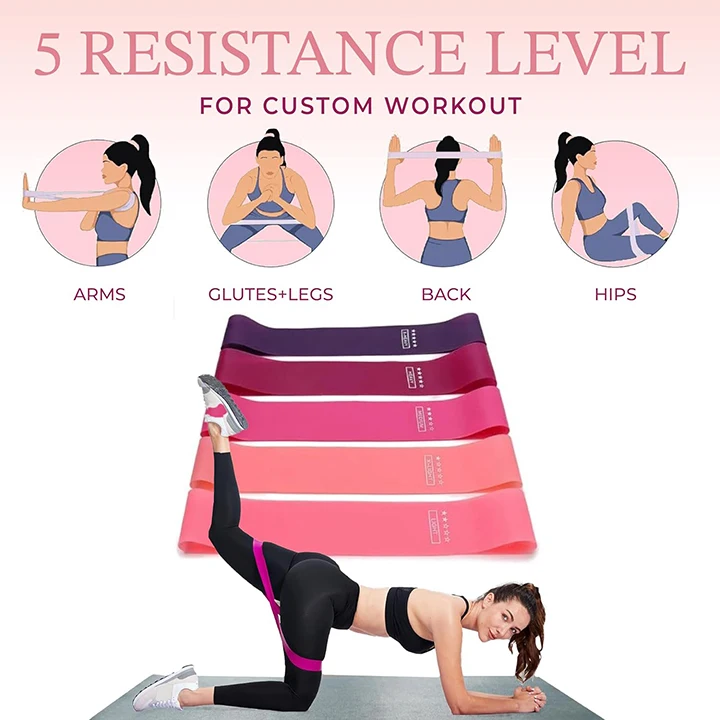 Ankle Resistance Bands with Cuffs Glutes Workout Equipment Legs Resistance Bands with Latex mini bands for Kickbacks