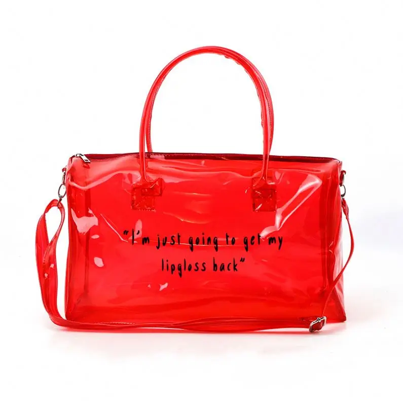 
2021 Customize Custom female duffle bag Fashion and New Style Clear Hologram pvc holographic duffle bag 