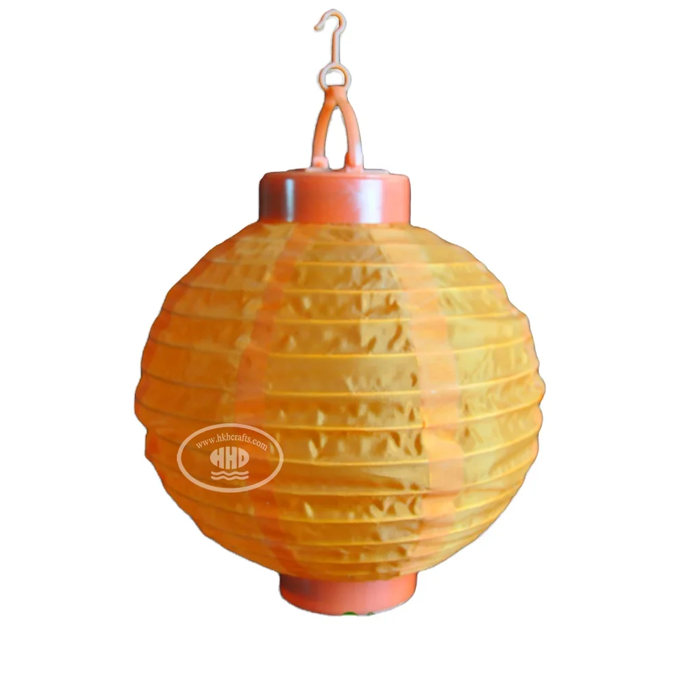 Outdoor Decoration Battery Operated LED Hanging garden Fabric solar garden Lantern