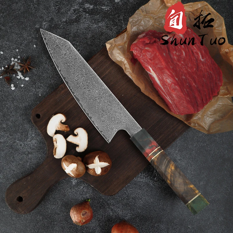 Damasco Japanese Vg10 Kitchen Knife For Peeling Cutting And Slicing Aus10 Aus8 14c28n 10cr15comov Damask Chef Knife Set