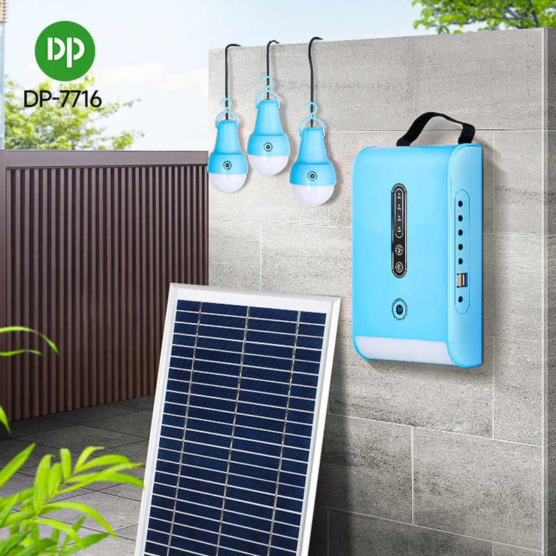 Solar Energy System 3 Lamps Bulb Outdoor Solar Panel Charge Lighting System Power Storage Solar Light Kits