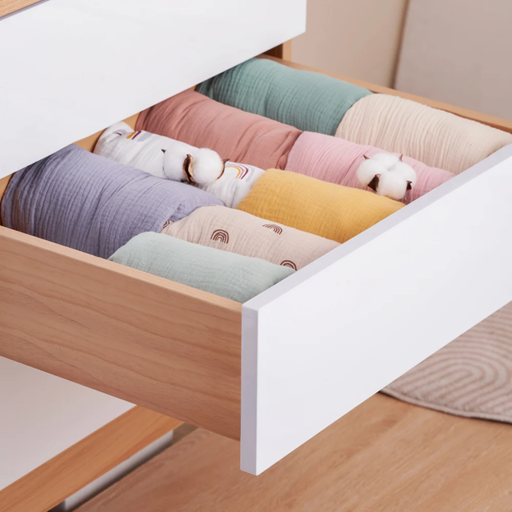 На заказ 100% органический хлопковый креп из муслина Детские Наматрасники для детской кроватки