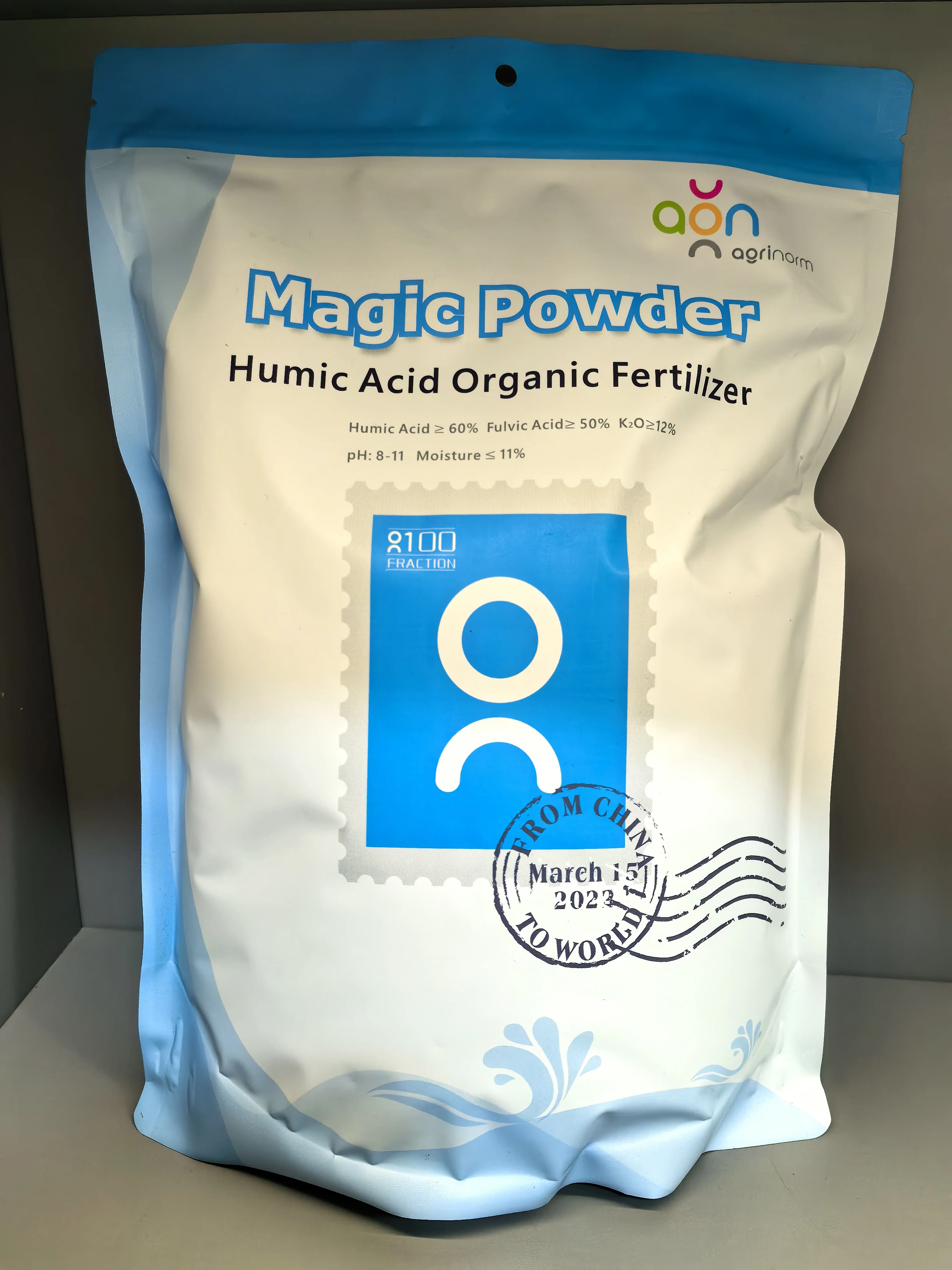 Agrinorm Agricultural Organic Fertilizer Pellets Plant-Sourced Humic Acid Fulvic Acid Magic-X-Powder Humate Soil Application