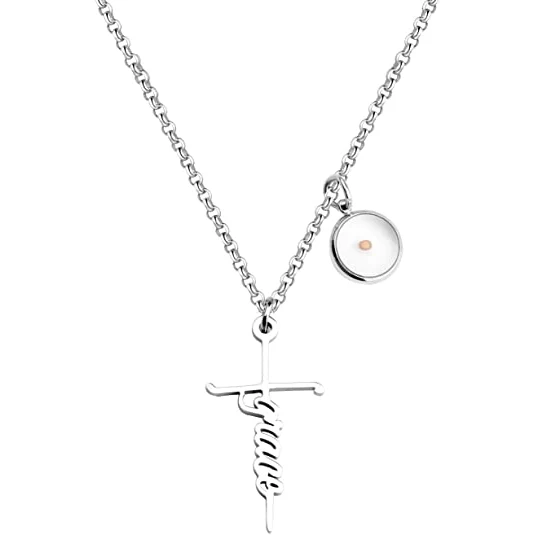 Faith Cross Necklace Religious Jewelry Inspirational Christian Gift