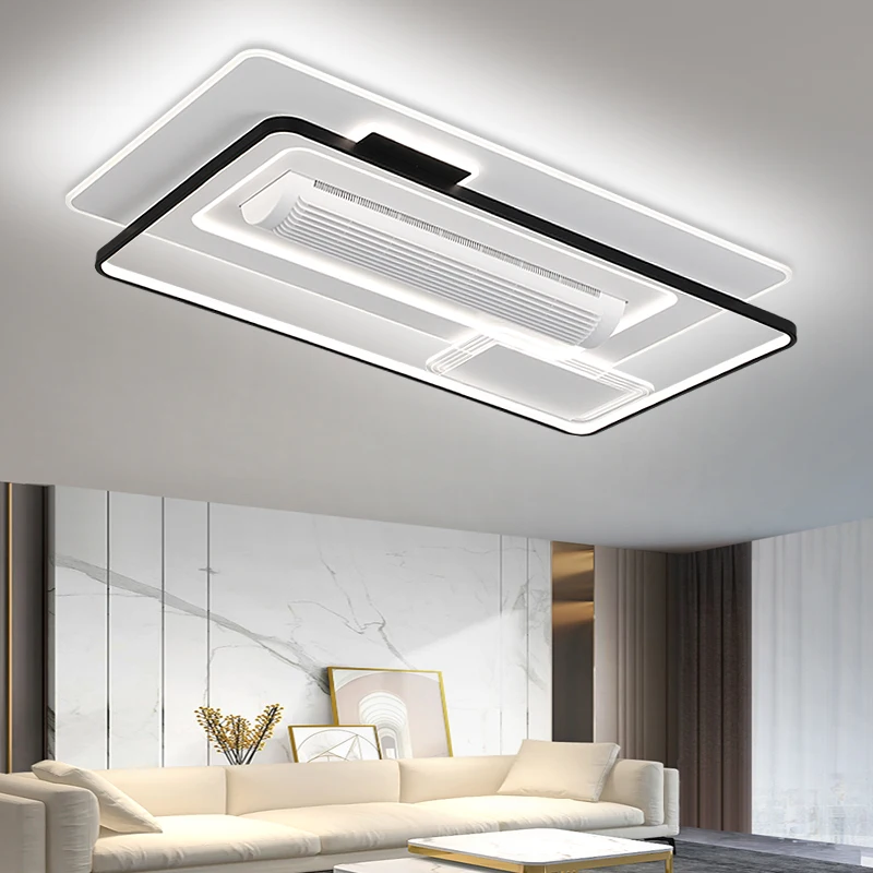 New Design Fan Light Hotel Bedroom Decorative Recessed Smart Bladeless Ceiling Fan With Light And Remote