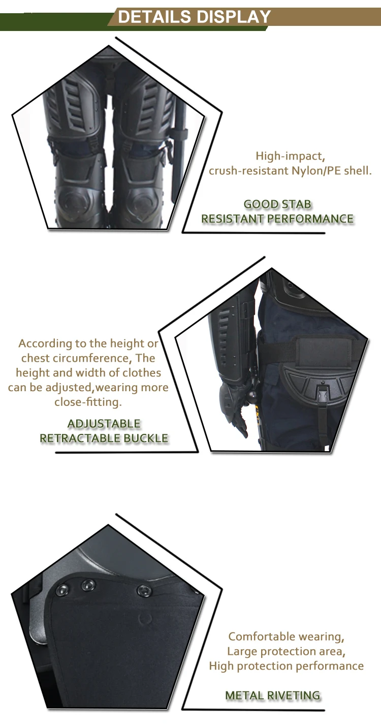  high quality Full body Riot control armor military custom bulletproof vest black anti riot gear for self