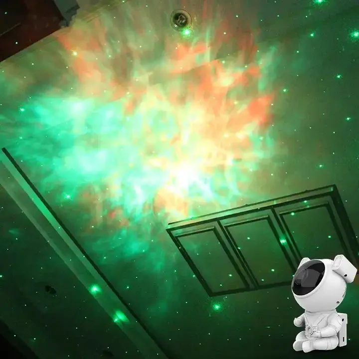 Smart Astronaut Galaxy Projection Light Small Starry Sky Projector Lamp Remote Control ABS PC RoHS Certified Residential Use