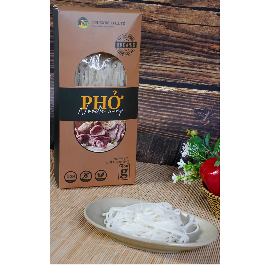 Vietnam New Taste Noodle Kraft Paper Noodle OEM Rice Vermicelli 500G Straight Dried Rice Noodles Delicious Taste