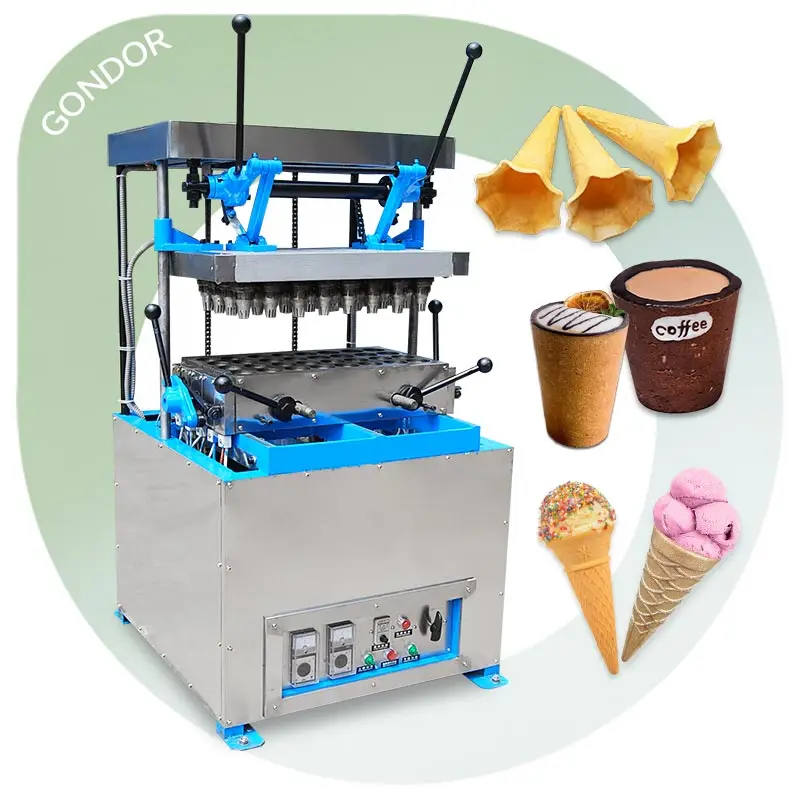 Henan Gondor Machinery Waffle Rolled Rolling Cone Maker Manual Ice Cream Cone Machine from China