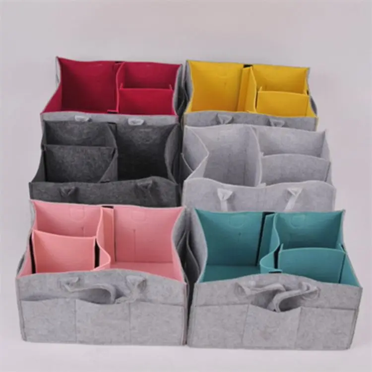 Качественный выбор, фетровая вместительная сумка для подгузников, портативная складная детская сумка, фетровая сумка для хранения подгузников