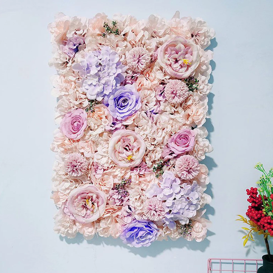 Flower Wall Silk Flower Cloth Silk Structure Material Wedding Stage Backdrop Artificial Flowers Wall for Home Wall Decor