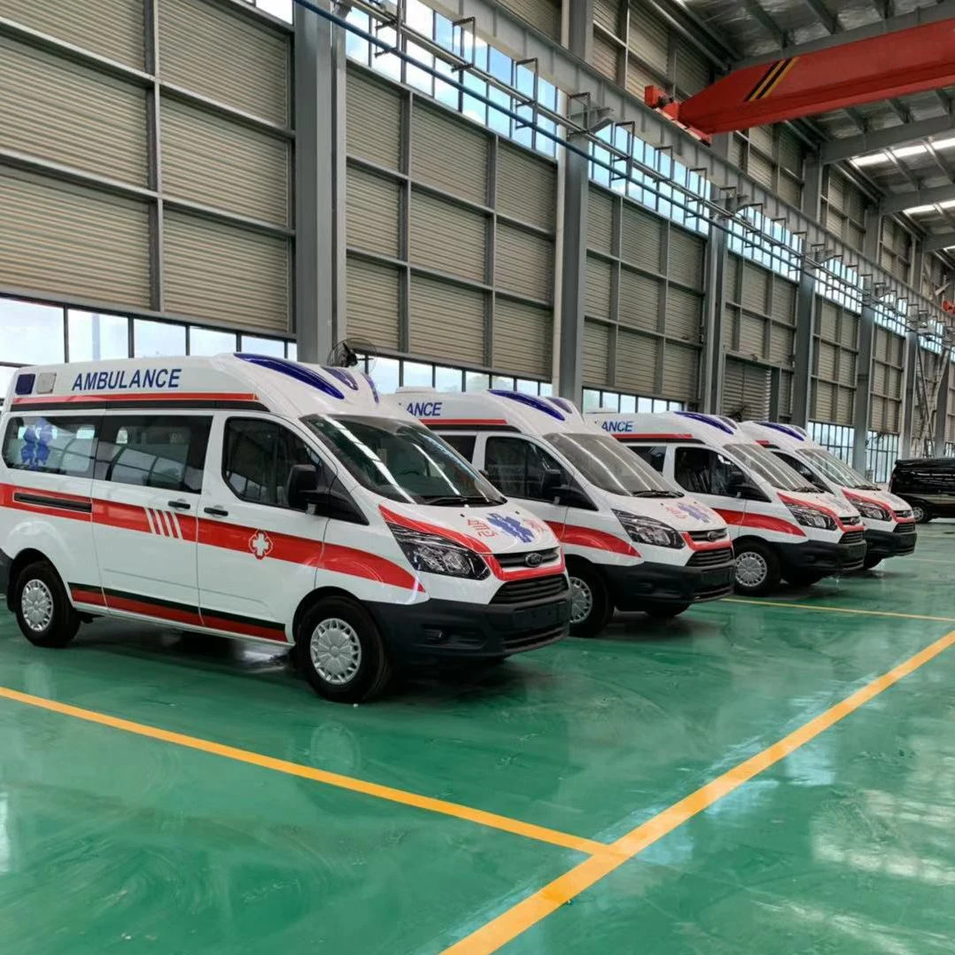 New gasoline first-aid rescue emergency ambulance vehicle