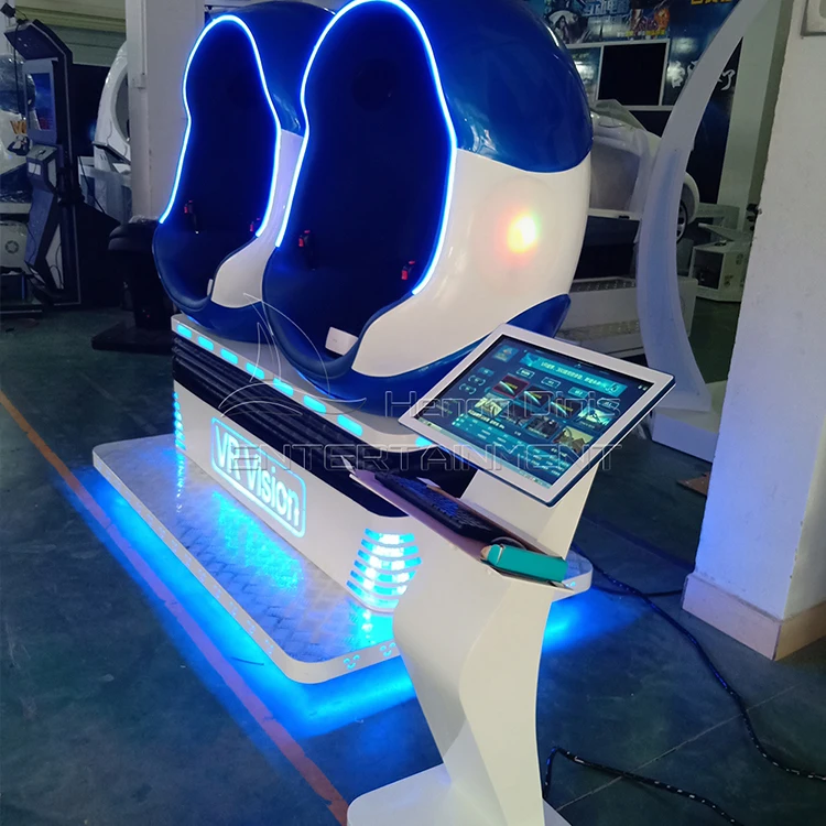 Indoor 2 seats 9D VR cinema 9D egg chair for sale