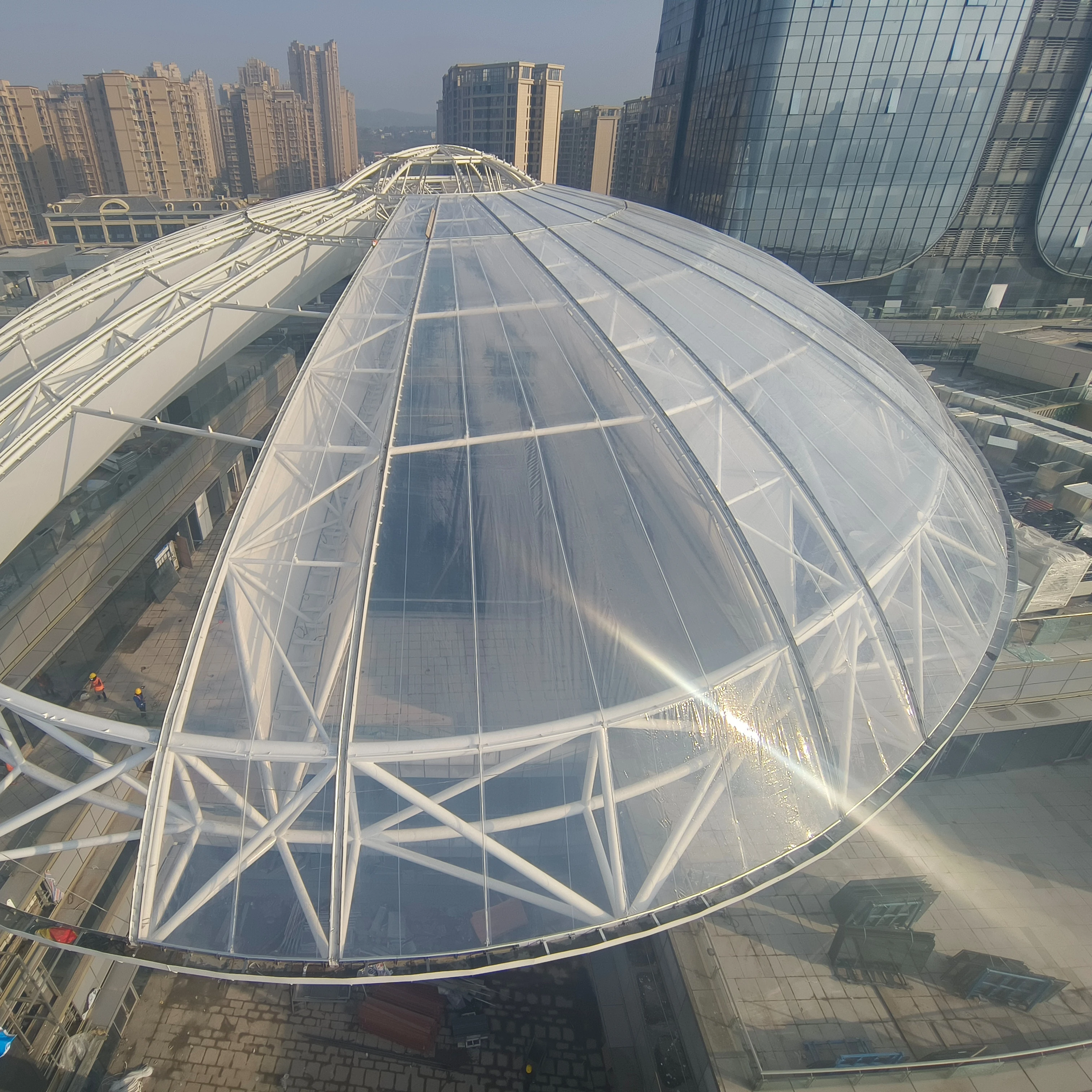 Прозрачная водонепроницаемая пленка ETFE для Многопролетной растягивающейся мембраны