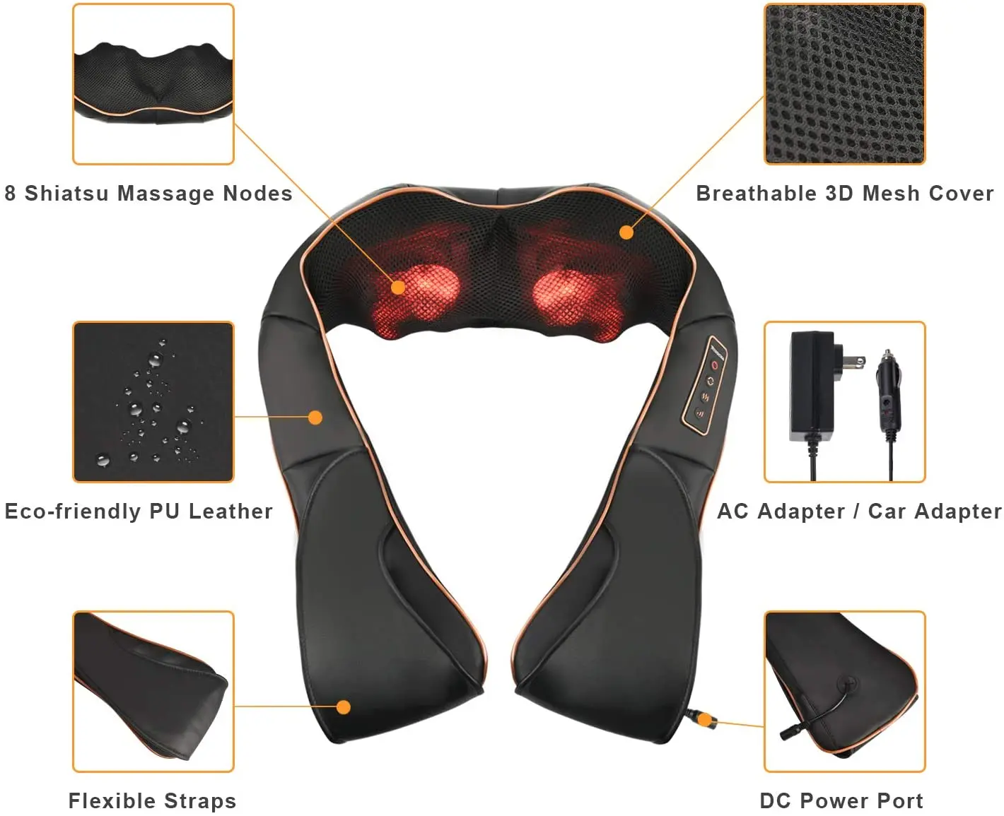 2020 New OEM Neck Massager Shiatsu Neck Shoulder Massager Electric Neck Massager for Muscle Pain Relief
