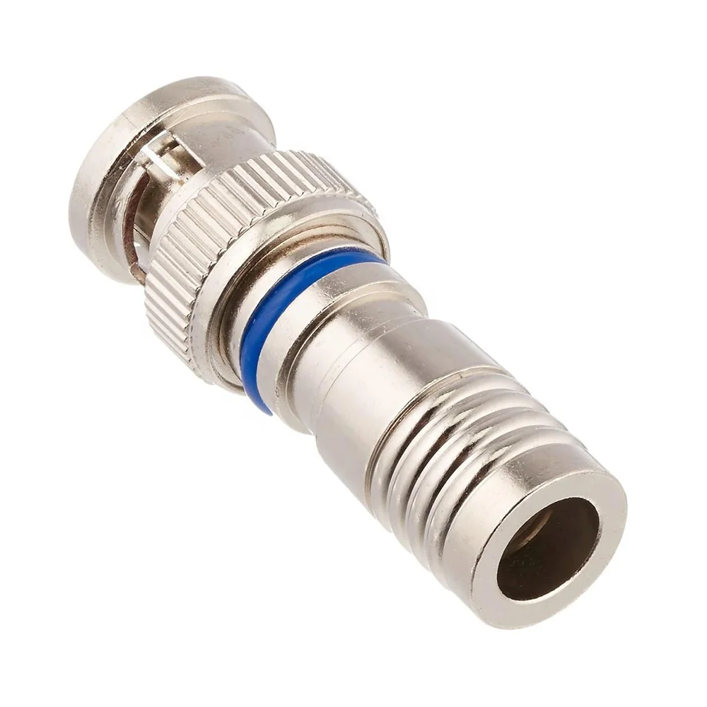 RF Connector 75ohm BNC Male Compression Coax Connector for RG59 RG140 LMR240 Cable