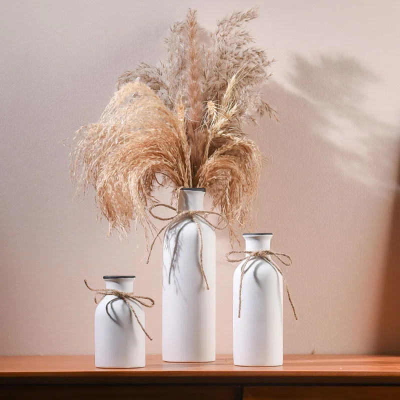 100% Handcrafted Boho Vases Modern Farmhouse Flower Vase Rustic Ceramic Vase Centerpiece Table Decorations