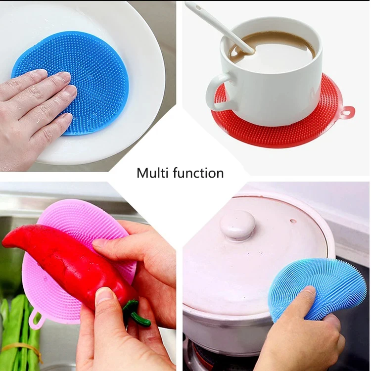 Multi-function Silicone Bath Brush Soft Shampoo Brush for Baby Massage Bath Brush Pet Body Scrub