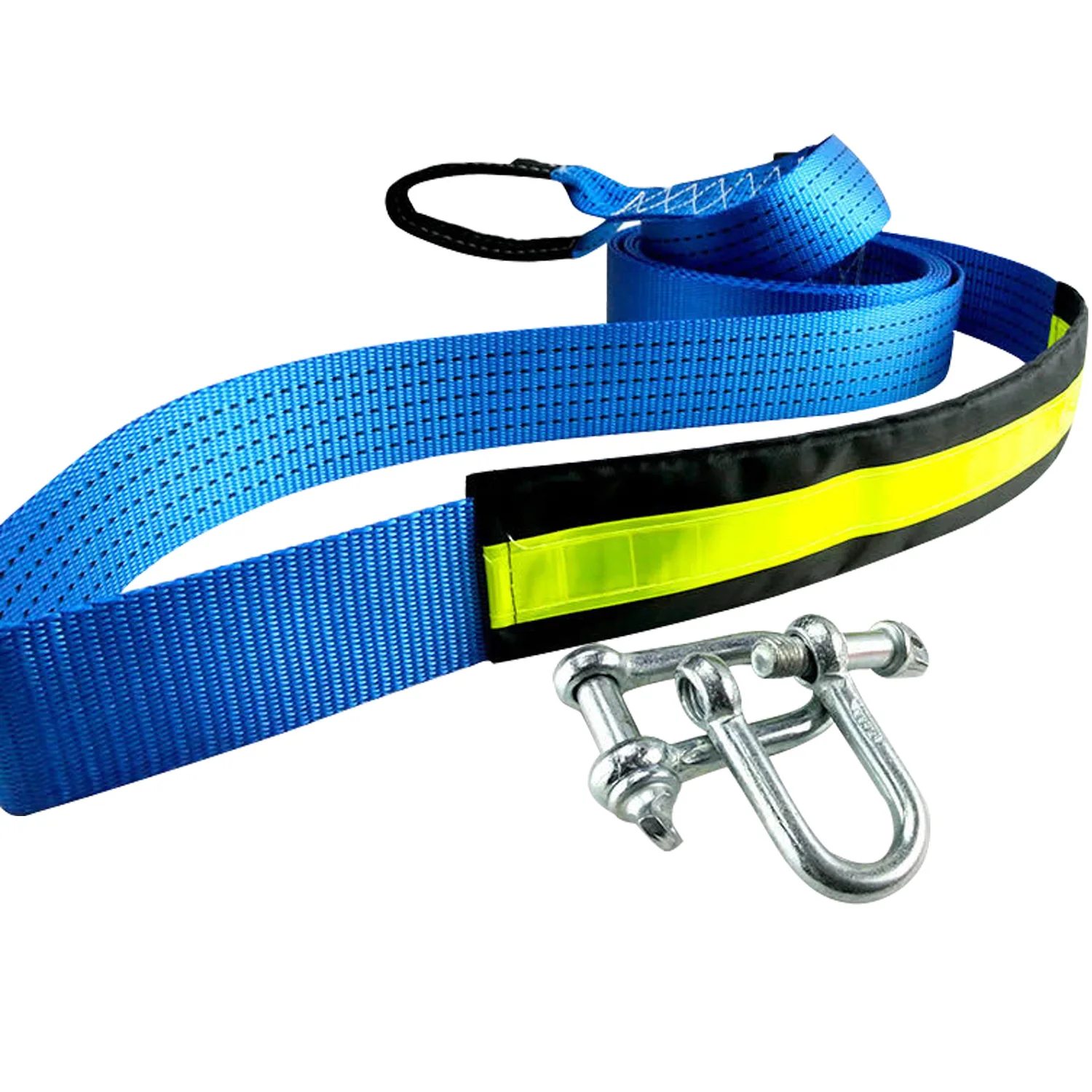 High-strength Polyester Car Emergency Heavy Duty 8 Tons Tow Rope Strap With Safety