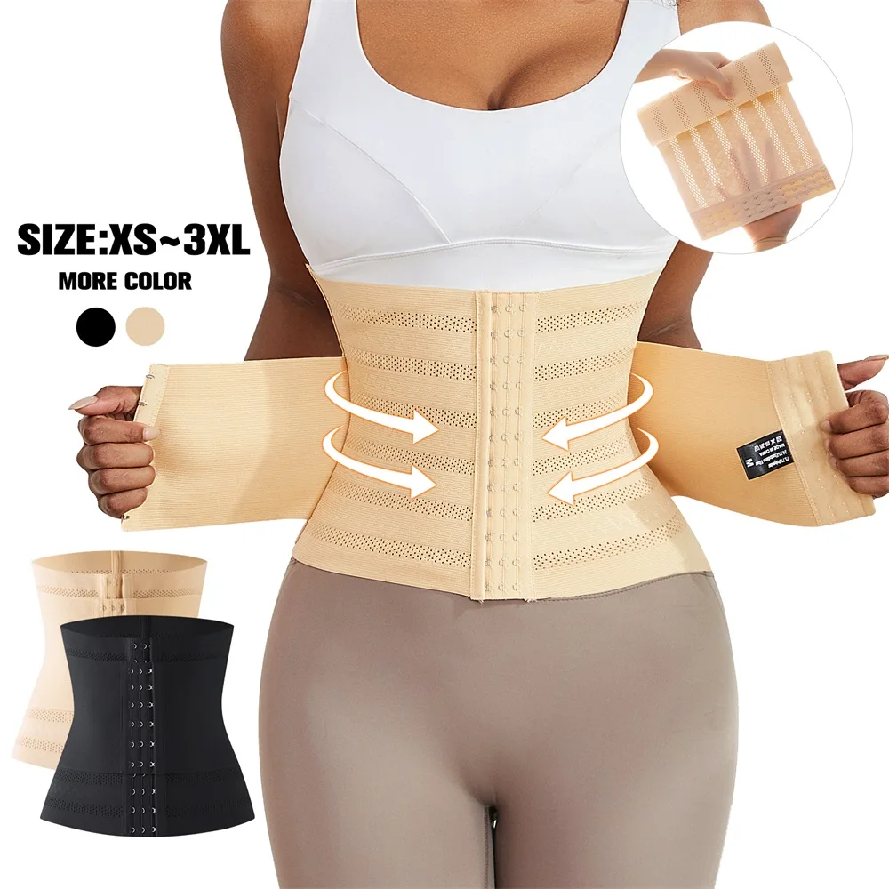 Women Full Body Mesh Corset Waist Cinchers Slimming Belt Wrap Tummy Control Shaper Trimmer Waist Trainer Shaperwear