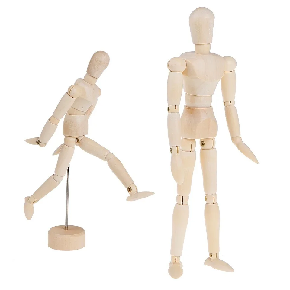 4.5/5.5/8-inch Flexible Body Art Supply Wood Artist Drawing Manikin Mannequin Model For Artist Drawing Sketch