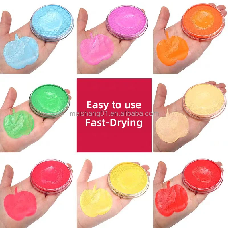 wholesale supplies water-based 30g black and other colors paint set together with face painting