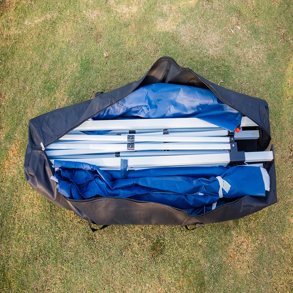 Hiking folding awning tent 10x10 feet large pop up garden patio gazebo cheap promotional trade show canopy