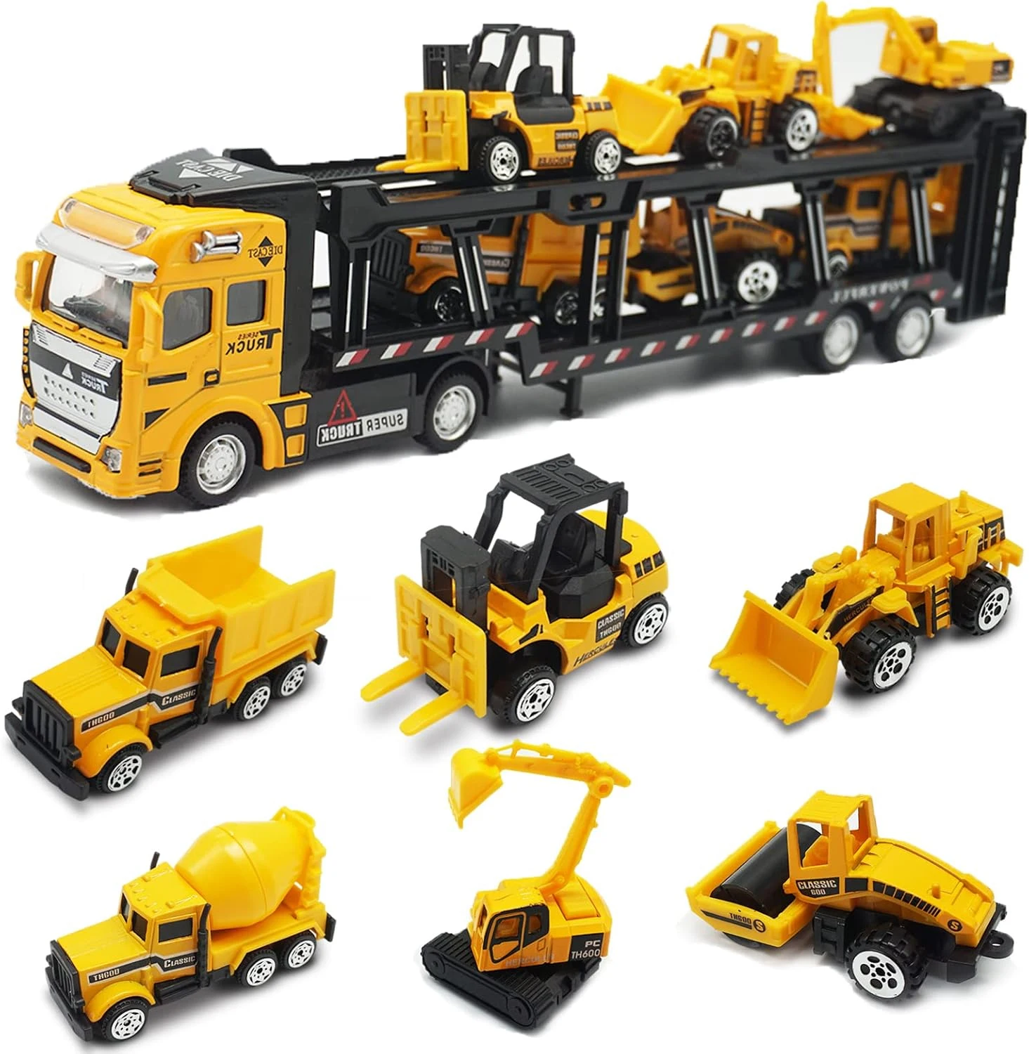 Best Seller Diecast Car Transport Truck Toy Construction Truck Vehicle Diecast Toys Set For Kids