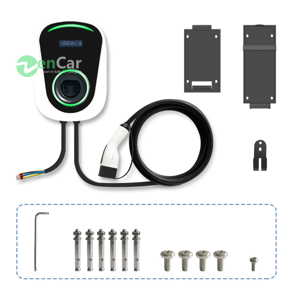 DUOSIDA wallbox зарядное устройство ev зарядная настенная станция 16 А 11 кВт IEC 62752 Тип 2 штекер с DC 6 мА автомобильное