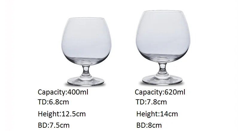 Brandy Snifters Cognac Glasses Brandy Glasses for Spirits - Clear Drinking Glass Snifters - Short Beer Tasting Glasses gift set